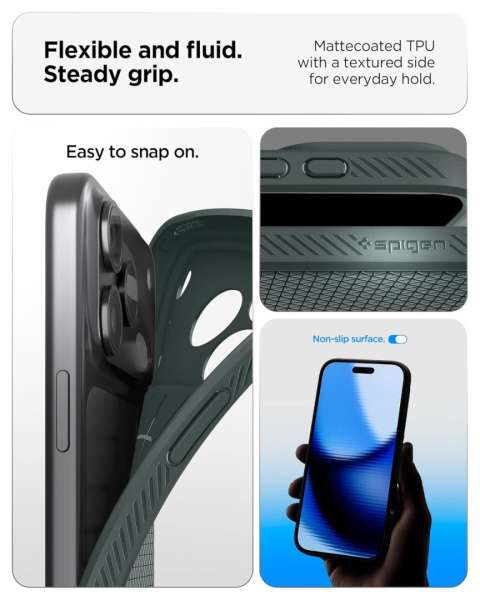 Spigen Liquid Air case for iPhone 17 Pro Max Abyss Green