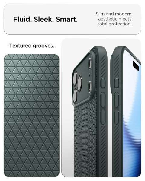 Spigen Liquid Air case for iPhone 17 Pro Max Abyss Green