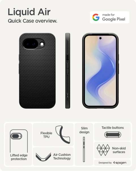Spigen Liquid Air for Google Pixel 10a Matte Black