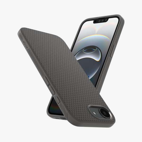 Spigen Liquid Air iPhone 16e case Marble Grey
