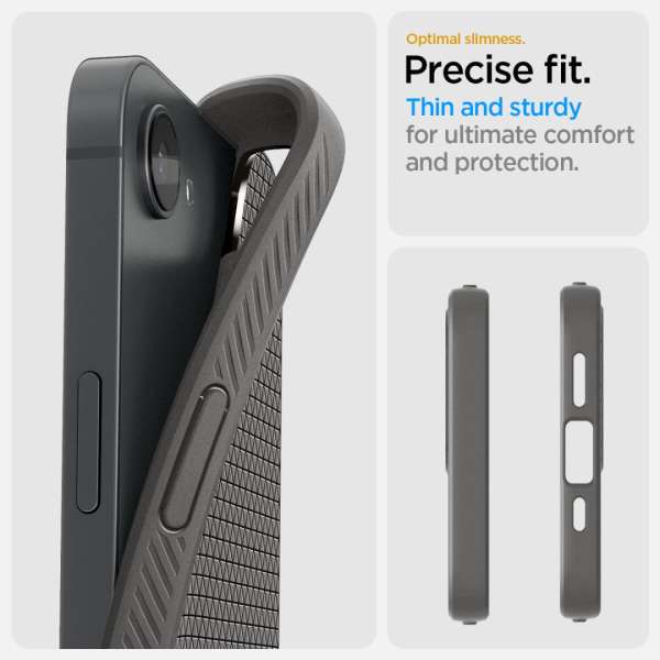 Spigen Liquid Air iPhone 16e case Marble Grey