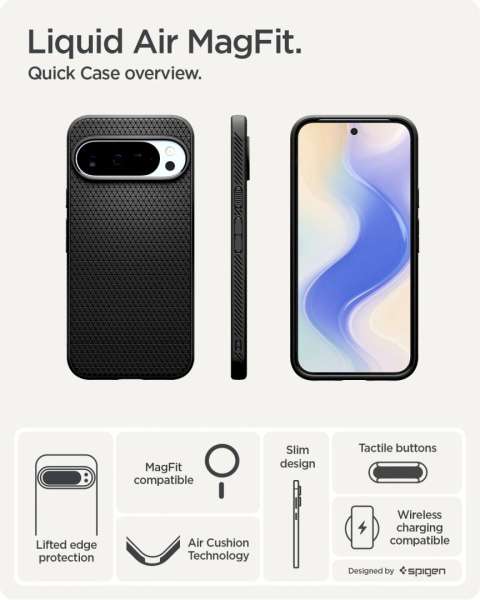 Spigen Liquid Air MagSafe case for Google Pixel 10 Pro XL Matte Black