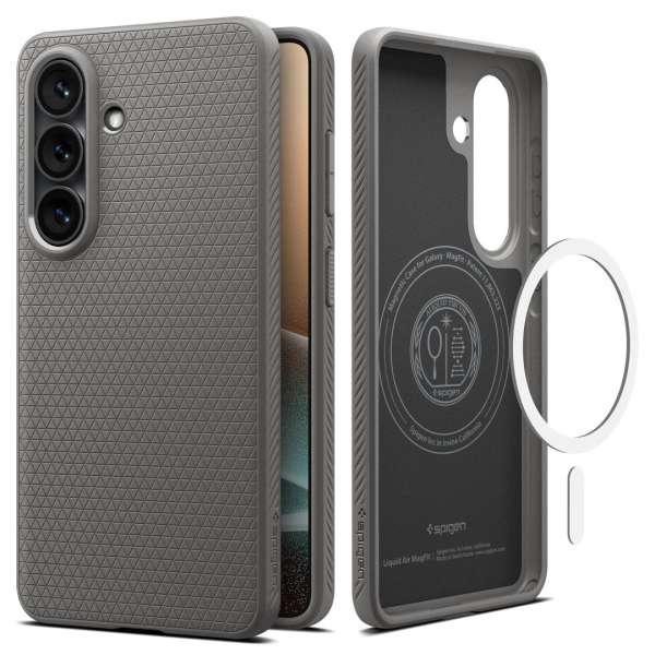 Spigen Liquid Air MagSafe case for Samsung Galaxy S26 Marble Grey