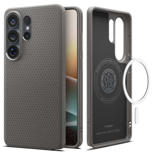 Spigen Liquid Air MagSafe case for Samsung Galaxy S26 Ultra Marble Gray