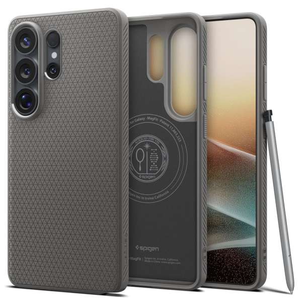Spigen Liquid Air MagSafe case for Samsung Galaxy S26 Ultra Marble Gray