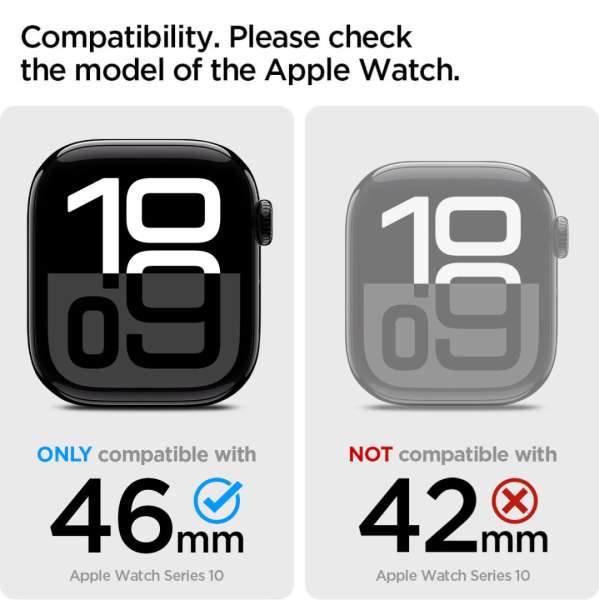 Spigen Liquid Air Pro Apple Watch 10 46mm Matte Black