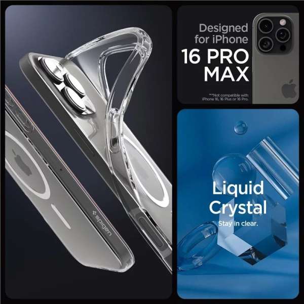 Spigen Liquid Crystal MagSafe iPhone 16 Pro Max Crystal Clear