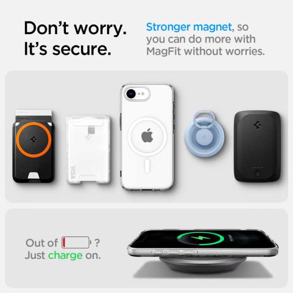 Spigen Liquid Crystal MagSafe iPhone 16e Clear White