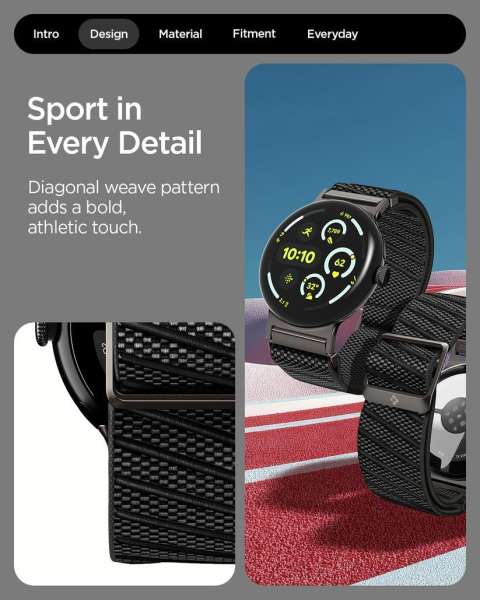 Spigen Lite Fit X Band for Google Pixel Watch 4/3/2/1 41mm Black