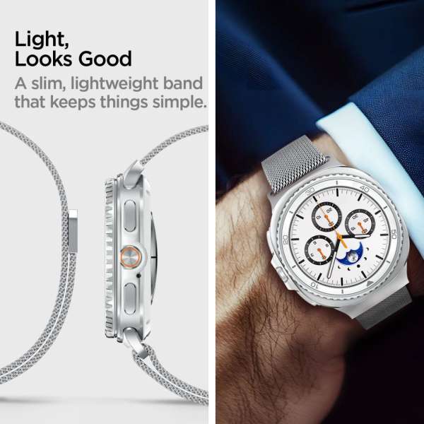 Spigen Metal Fit Band for Samsung Galaxy Watch 8 (40/44/46mm)