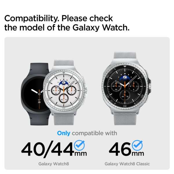 Spigen Metal Fit Band for Samsung Galaxy Watch 8 (40/44/46mm)