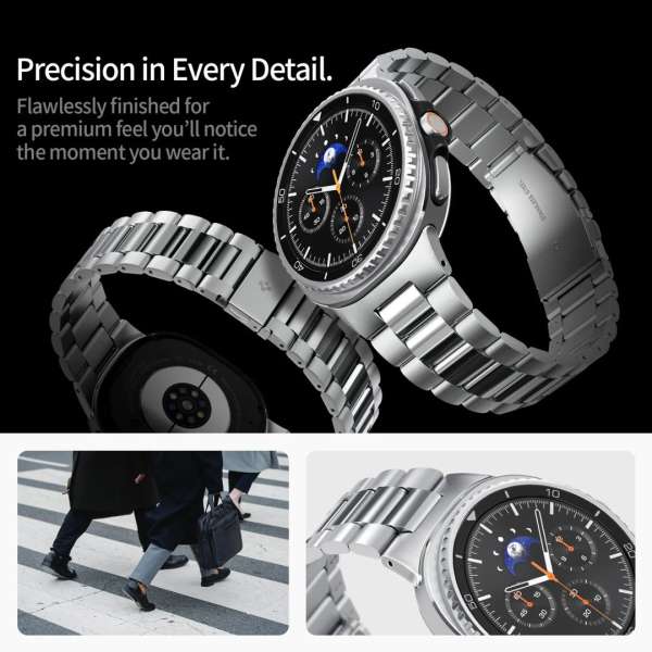 Spigen Modern Fit 316L Band for Samsung Galaxy Watch 8 (40/44/46mm) Silver