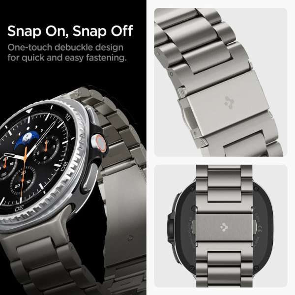 Spigen Modern Fit Titanium Band for Samsung Galaxy Watch 8 (40/44/46mm) Natural Titanium