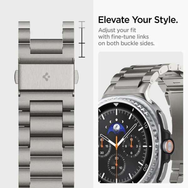 Spigen Modern Fit Titanium Band for Samsung Galaxy Watch 8 (40/44/46mm) Natural Titanium