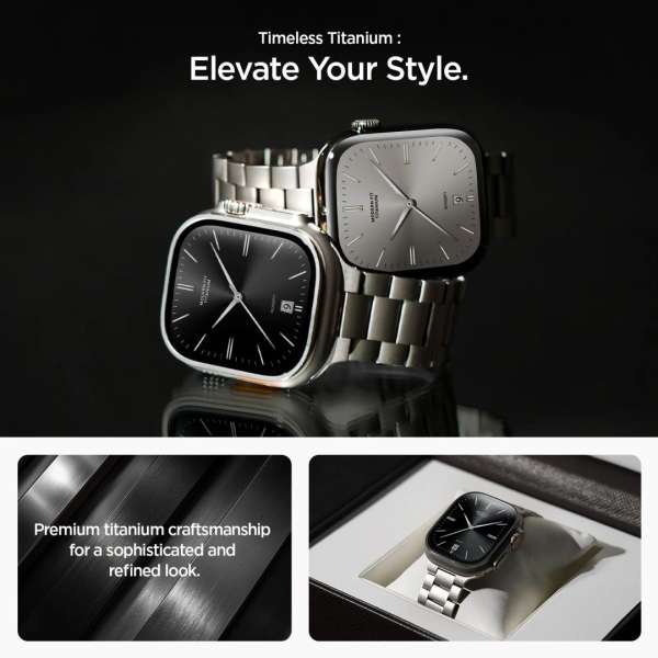 Spigen Modern Fit Titanium for Apple Watch 49mm/46mm/45mm/44mm Natural Titanium