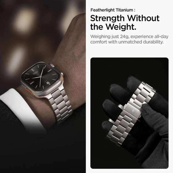 Spigen Modern Fit Titanium for Apple Watch 49mm/46mm/45mm/44mm Natural Titanium