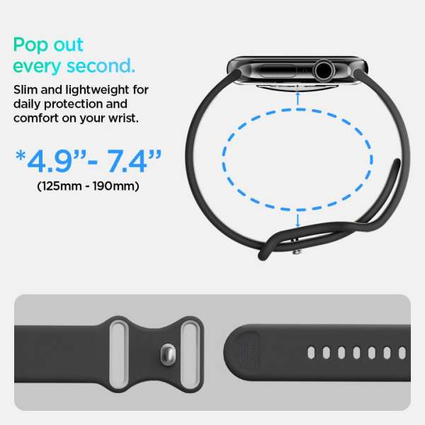 Spigen Nano Pop Band Apple Watch 49mm/46mm/45mm/44mm Black Sesame