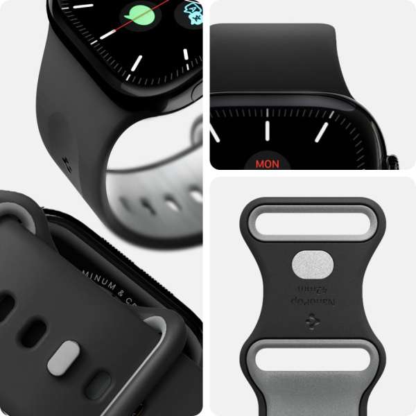 Spigen Nano Pop Band for Apple Watch 42mm/41mm/40mm Black Sesame