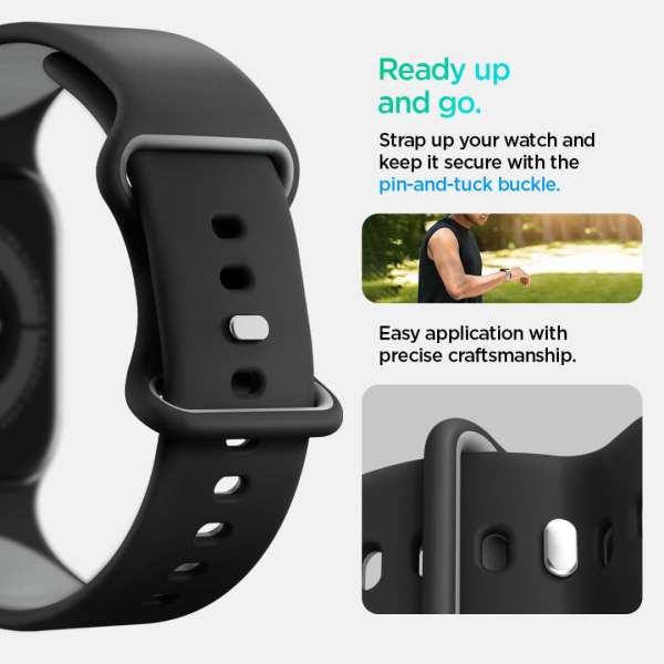 Spigen Nano Pop Band for Apple Watch 42mm/41mm/40mm Black Sesame