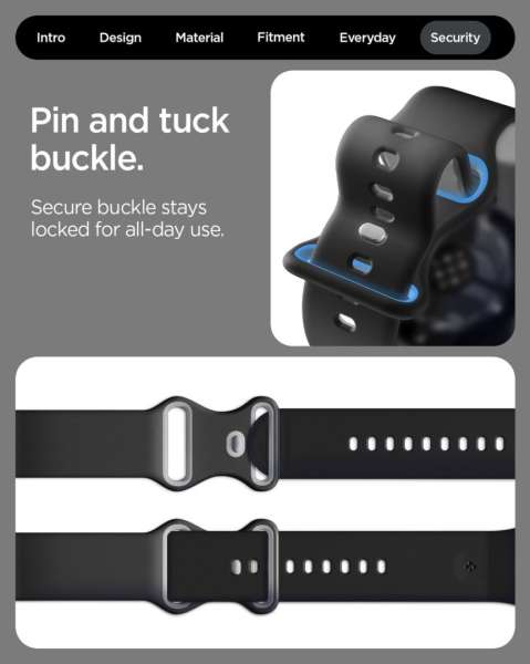 Spigen Nano Pop Band for Google Pixel Watch 4/3/2/1 41mm Black Sesame
