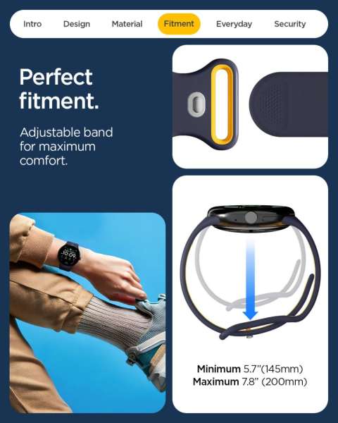 Spigen Nano Pop Band for Google Pixel Watch 4/3/2/1 41mm Blueberry Navy