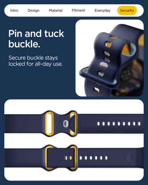 Spigen Nano Pop Band for Google Pixel Watch 4/3/2/1 41mm Blueberry Navy