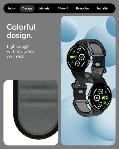 Spigen Nano Pop Band for Google Pixel Watch 4/3 45mm Black Sesame