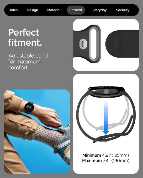 Spigen Nano Pop Band for Google Pixel Watch 4/3 45mm Black Sesame