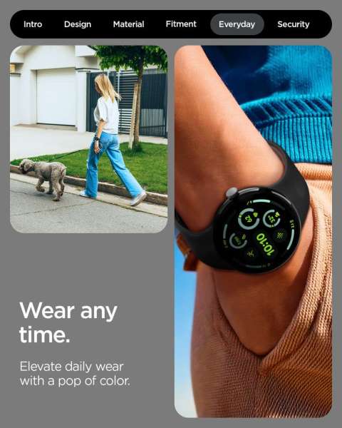 Spigen Nano Pop Band for Google Pixel Watch 4/3 45mm Black Sesame