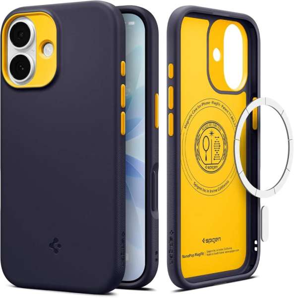Spigen Nano Pop MagSafe case for iPhone 17 Blueberry Navy