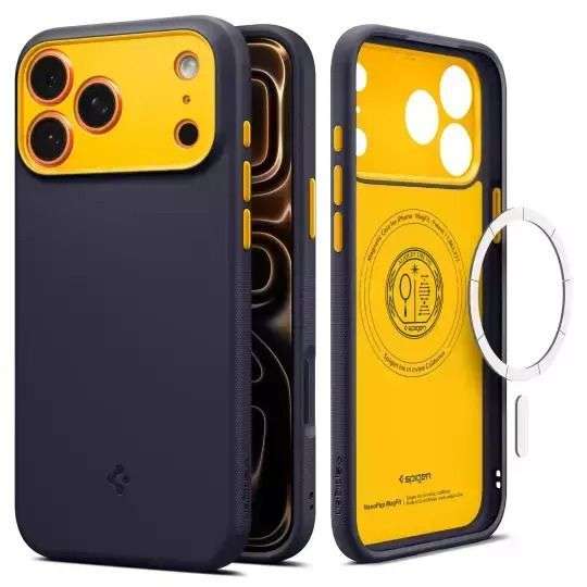 Spigen Nano Pop MagSafe case for iPhone 17 Pro Max Blueberry Navy