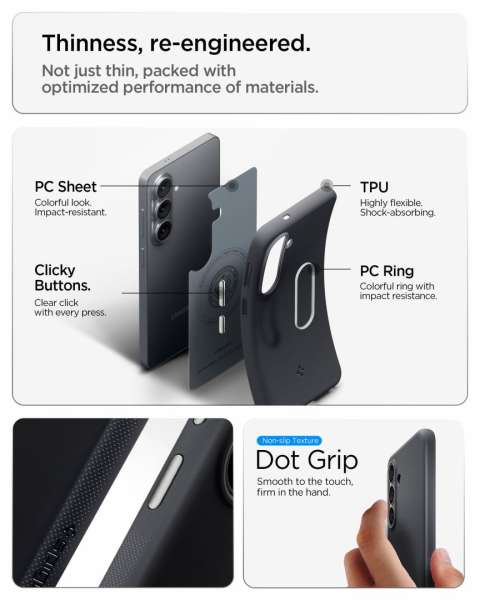 Spigen Nano Pop MagSafe case for Samsung Galaxy S26 Black Sesame