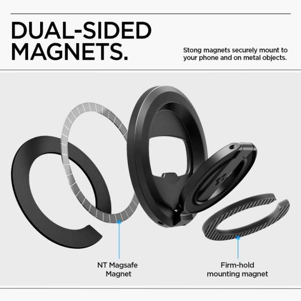 Spigen O-Mag Magnetic Phone Holder with Adjustable Stand Black