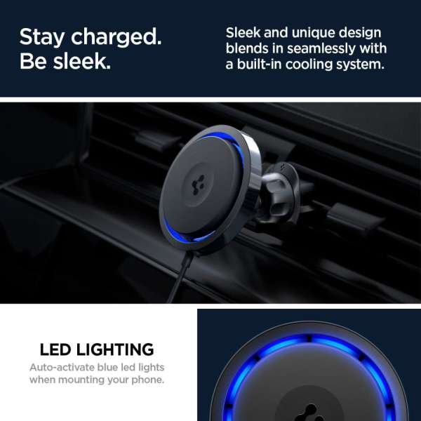 Spigen OneTap Pro 3 CryoMax Air Vent Car Mount Black