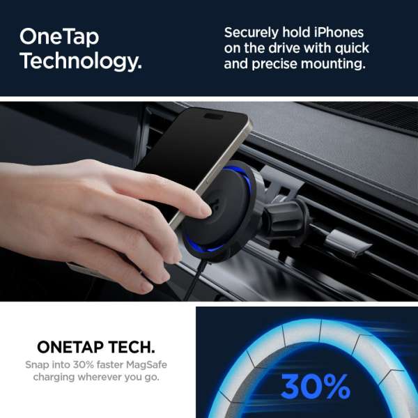 Spigen OneTap Pro 3 CryoMax Air Vent Car Mount Black