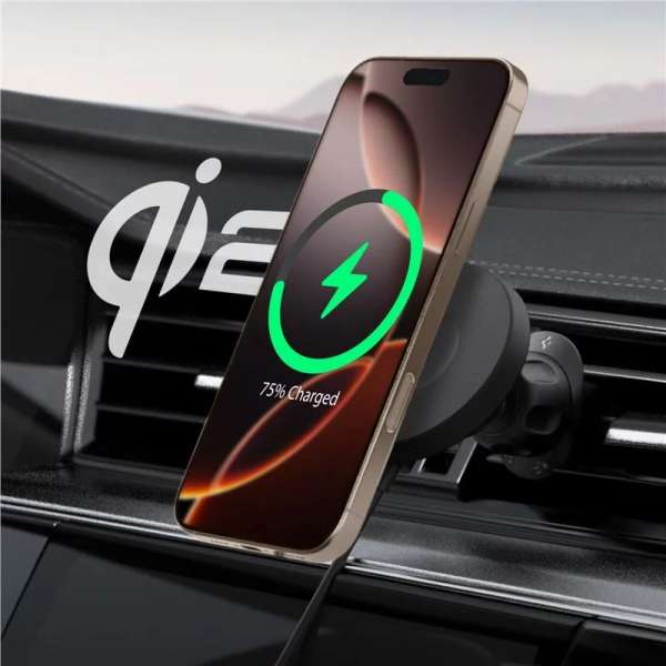 Spigen OneTap Pro 4 MagSafe Car Mount Charger Wireless / Air Vent Black