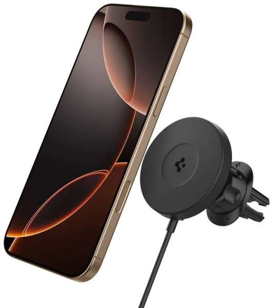 Spigen OneTap Pro 4 MagSafe Car Mount Charger Wireless / Air Vent Black