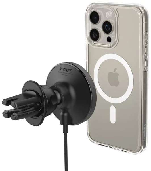 Spigen OneTap Pro 4 MagSafe Car Mount Charger Wireless / Air Vent Black