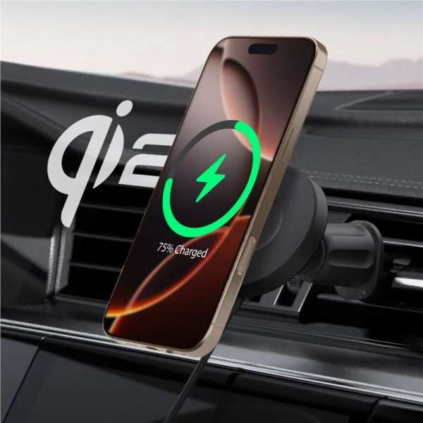 Spigen OneTap Pro 4 MagSafe Car Mount Charger Wireless / AirVent Hook Black
