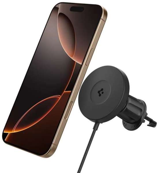 Spigen OneTap Pro 4 MagSafe Car Mount Charger Wireless / AirVent Hook Black