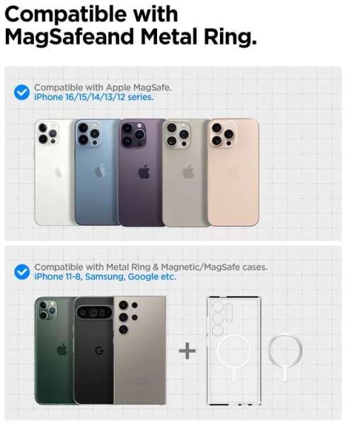 Spigen OneTap Pro 4 MagSafe Car Mount Charger Wireless / Dashboard / Windshield Black