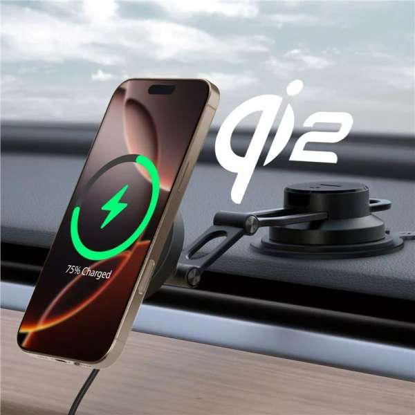 Spigen OneTap Pro 4 MagSafe Car Mount Charger Wireless / Dashboard / Windshield Black