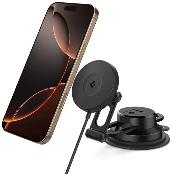 Spigen OneTap Pro 4 MagSafe Car Mount Charger Wireless / Dashboard / Windshield Black