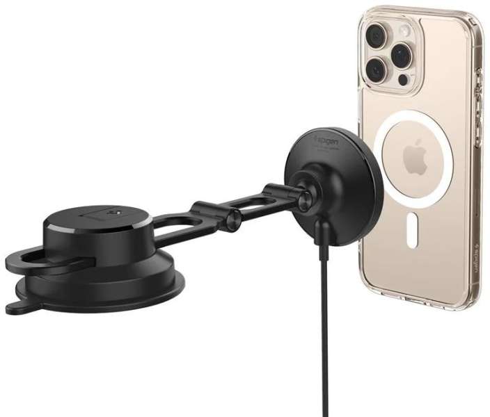 Spigen OneTap Pro 4 MagSafe Car Mount Charger Wireless / Dashboard / Windshield Black