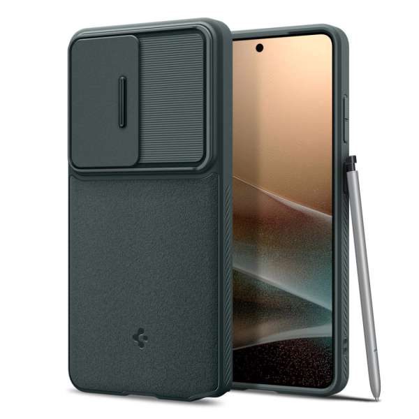 Spigen Optik Armor case for Samsung Galaxy S26 Ultra Abyss Green