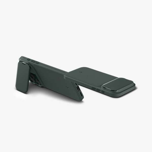 Spigen Optik Armor MagSafe case for iPhone 17 Pro Abyss Green