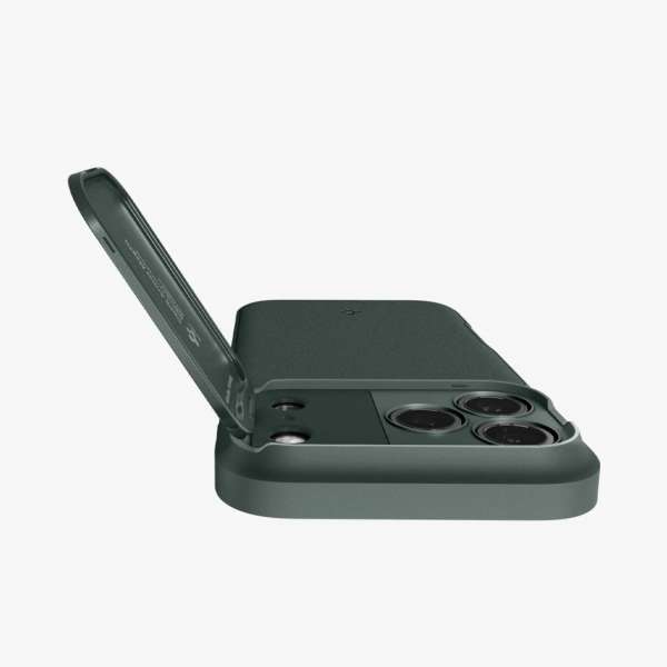 Spigen Optik Armor MagSafe case for iPhone 17 Pro Abyss Green