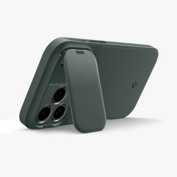 Spigen Optik Armor MagSafe case for iPhone 17 Pro Max Abyss Green