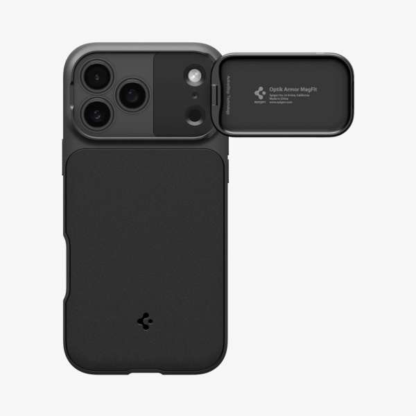 Spigen Optik Armor MagSafe case for iPhone 17 Pro Max Black