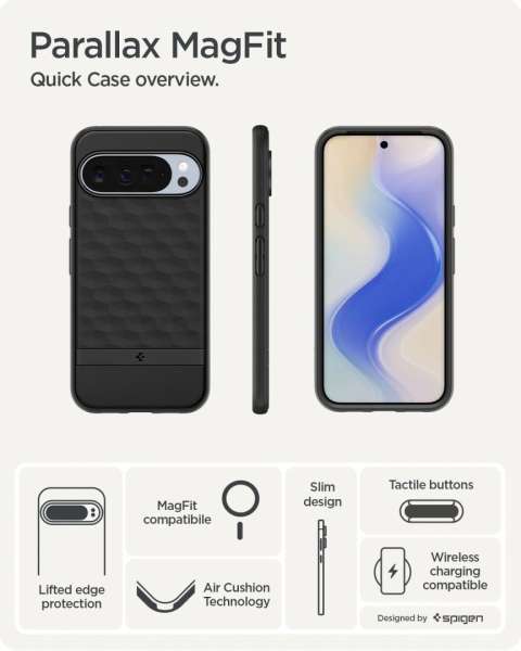 Spigen Parallax MagSafe case for Google Pixel 10 Pro XL Matte Black